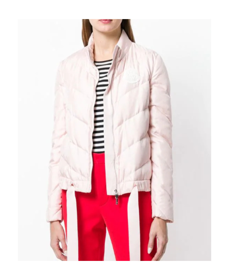 Moncler Lace Down Jacket In Pink