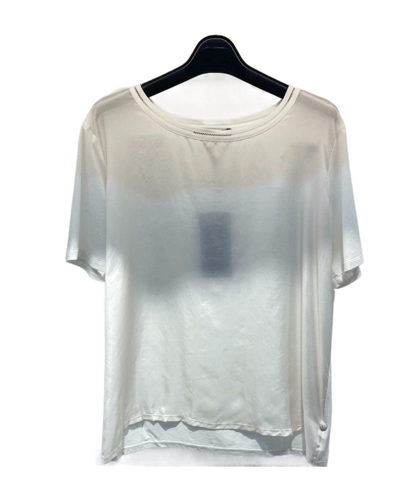 Weekend Max Mara Open-necked Black Shirt In White