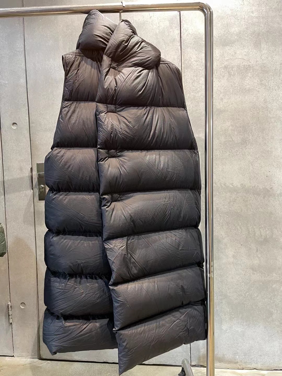 Rick Owens Liner Sleeveless Puffer Jacket In Black