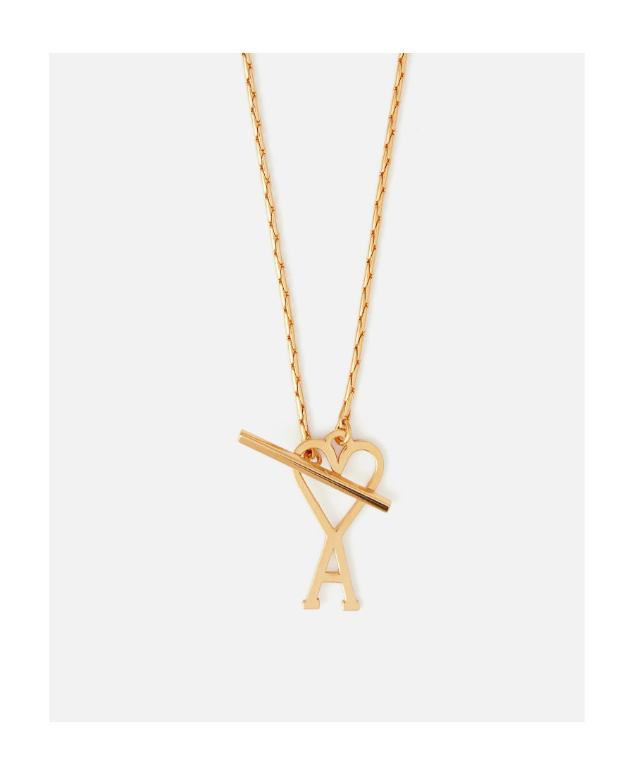 Ami Alexandre Mattiussi Ami De Coeur Chain Necklace In Yellow