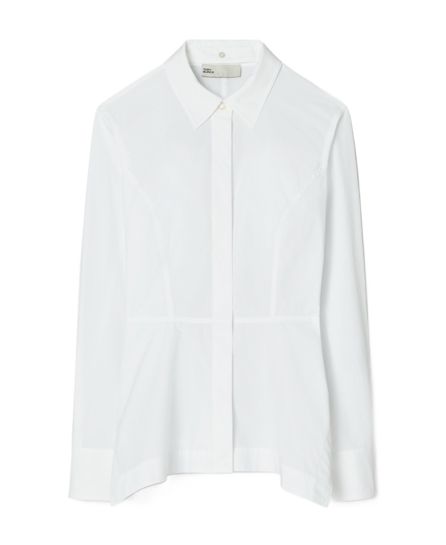 Tory Burch Poplin With Removable Collar Shirt In Animal Print