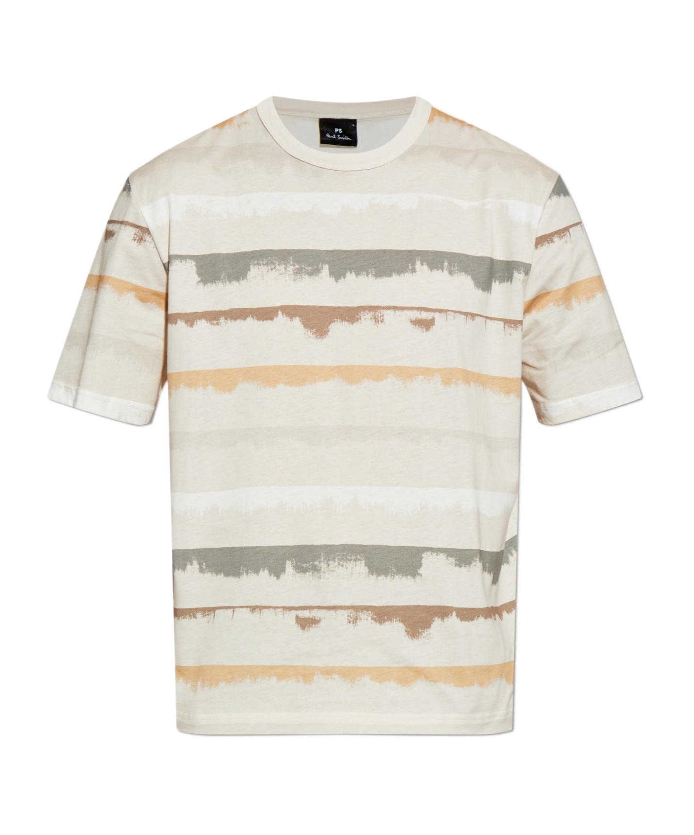 Ps By Paul Smith T-shirt Drip Stripe Toni Neutri In White