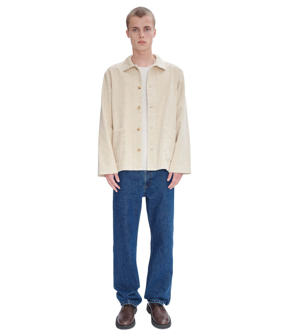 Apc Kerlouan Beige Jacket With Classic Collar And Front Button Closure In Cotton Man In Nude
