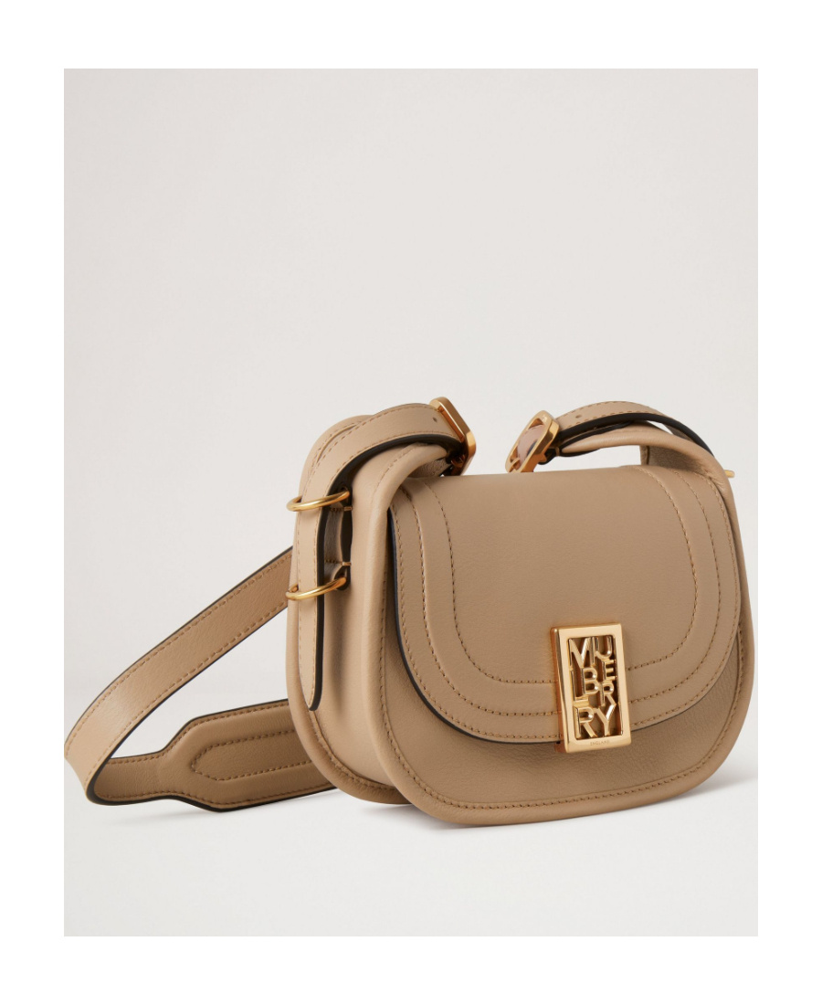 Mulberry Mini Sadie Leather Satchel In Nude