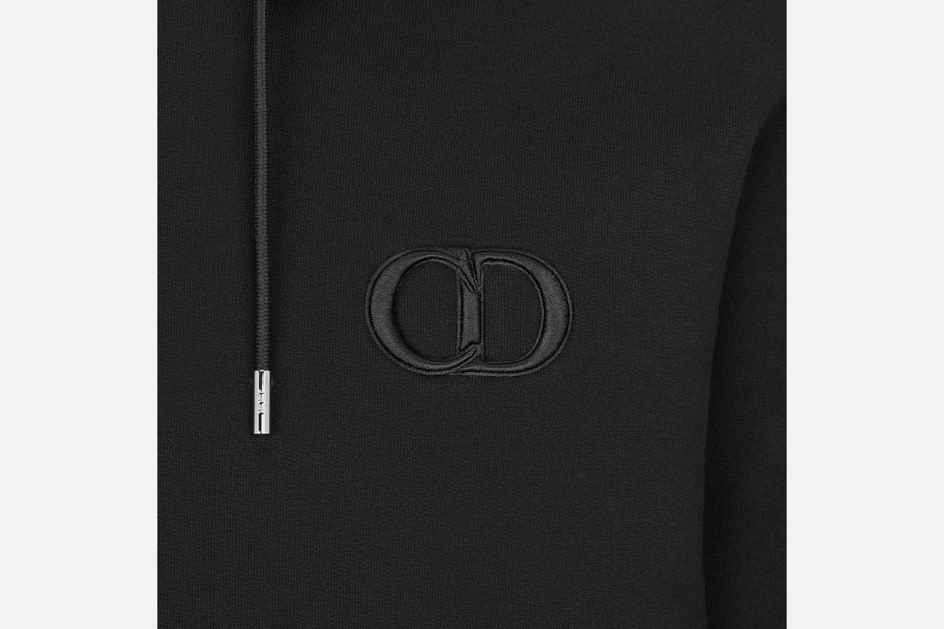 Dior Homme Cd Icon Drawstring Hoodie In Black