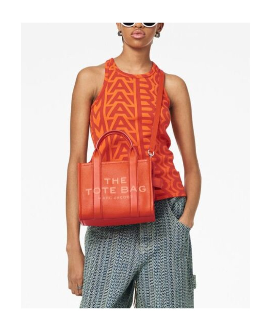 Marc Jacobs The Mini Tote Leather Bag In Red