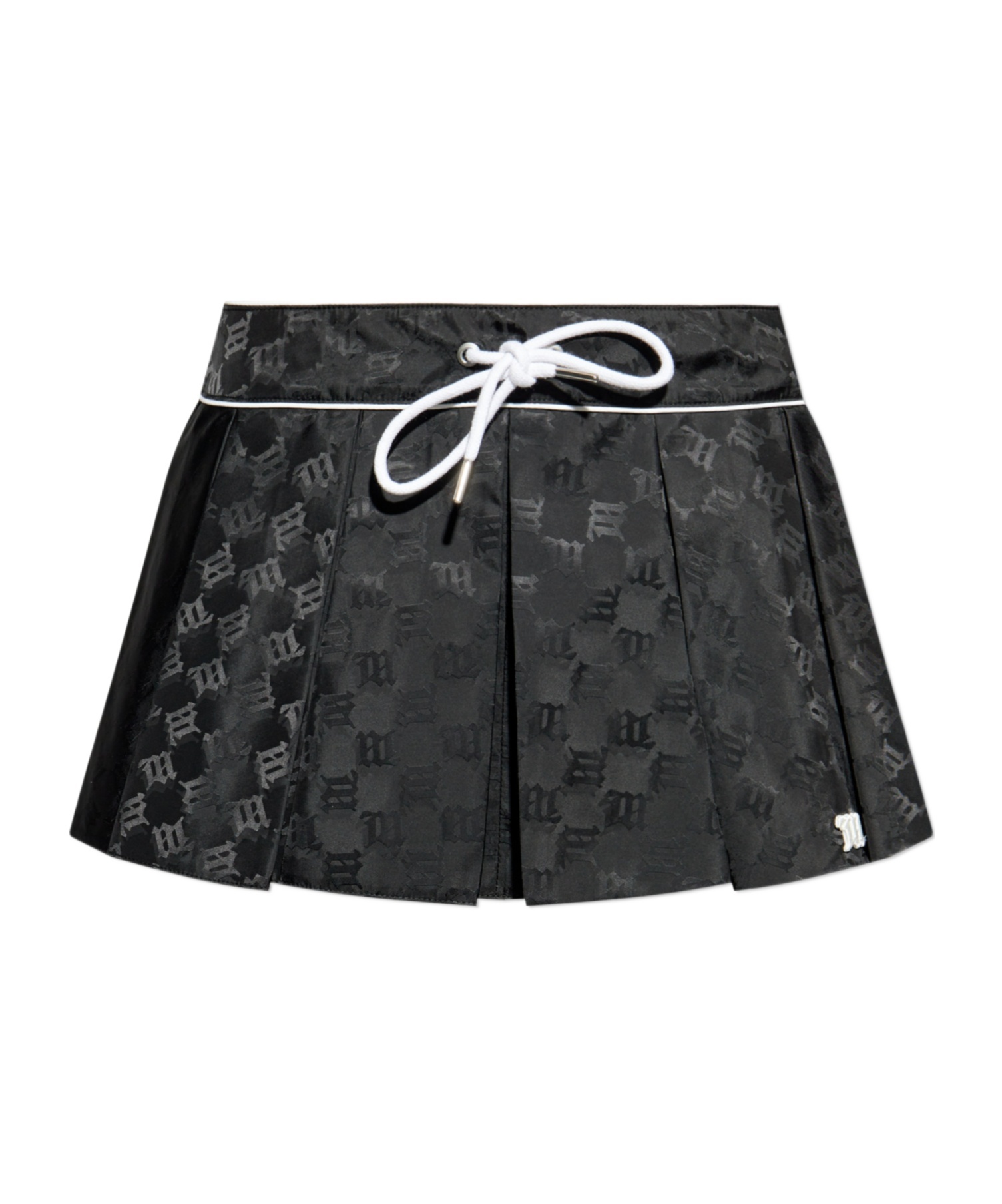 Misbhv Jacquard Monogram Mini Skirt In Black