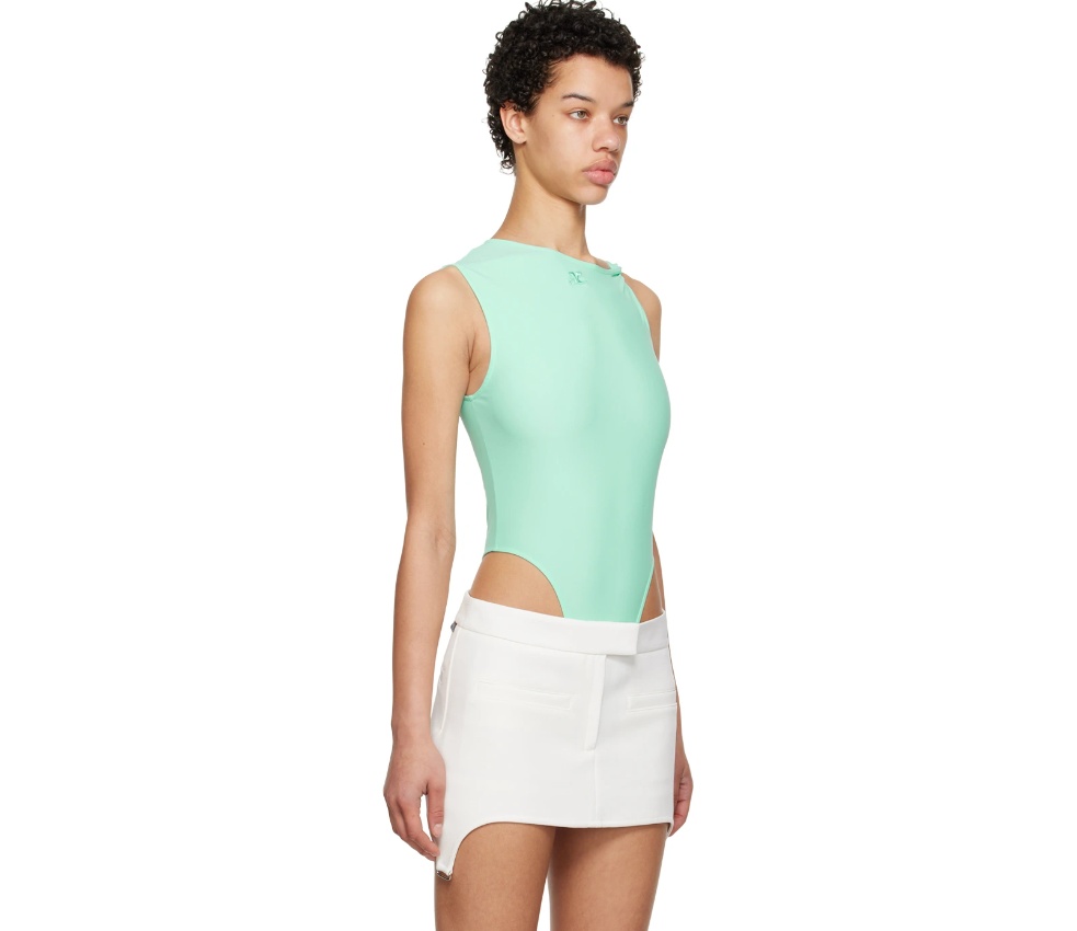 Courrèges Logo Jumpsuit In Green