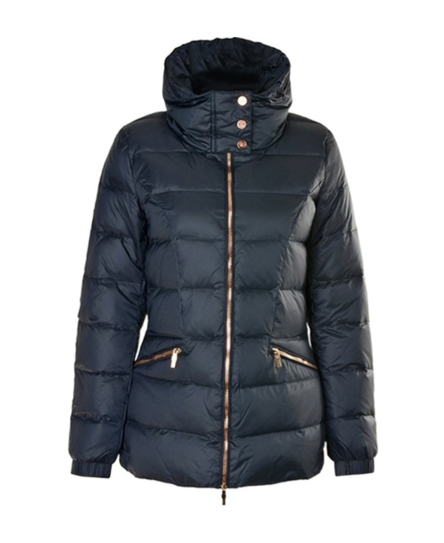 EA7 LOGO HOODED DOWN JACKET