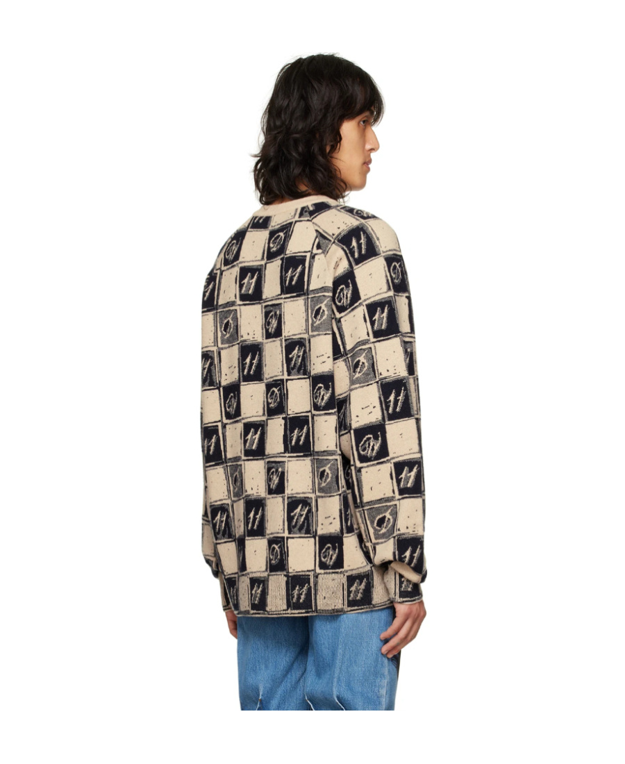 We11 Done Logo Sweater In Nude