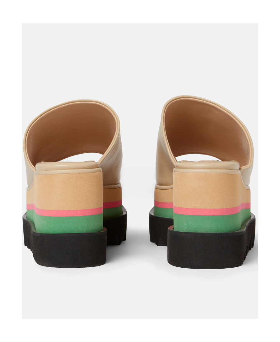 Stella Mccartney Platform-sole Slip-on Sandals In Nude