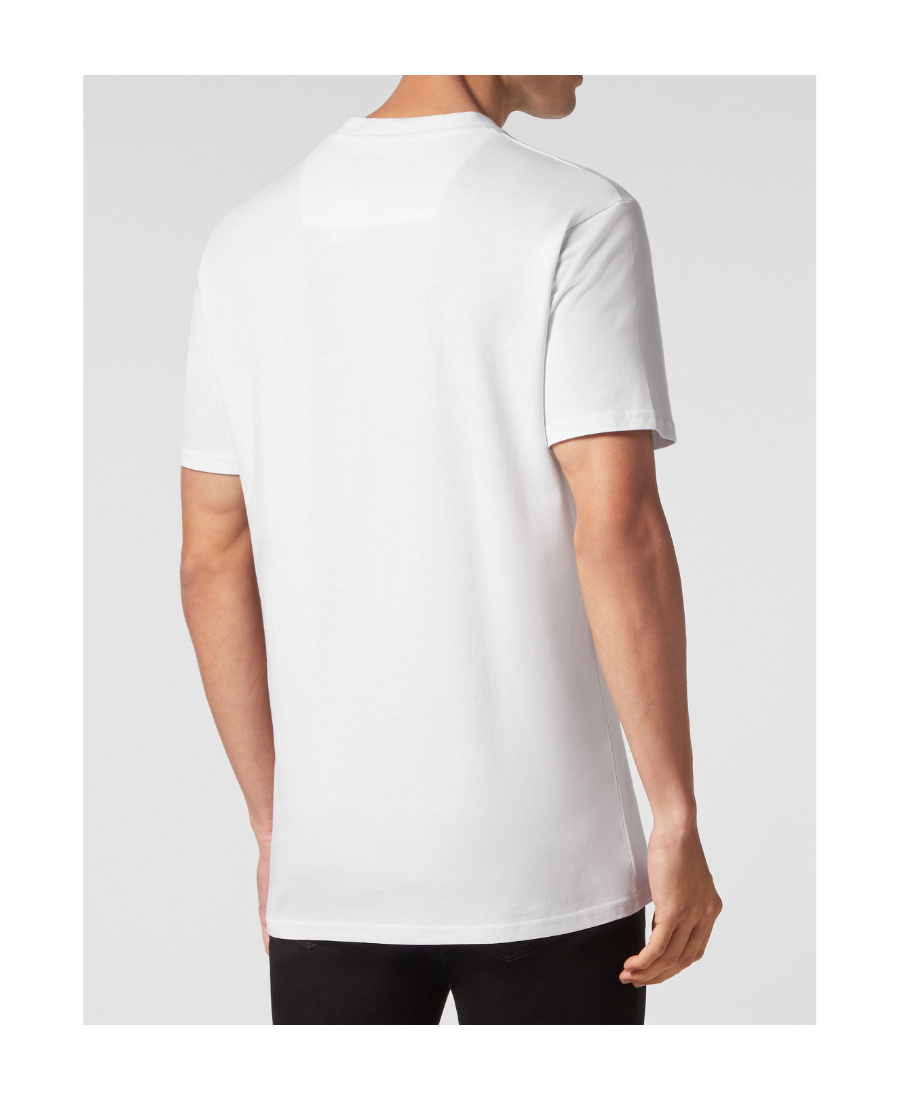 Philipp Plein Skull&bones White Cotton T-shirt In White