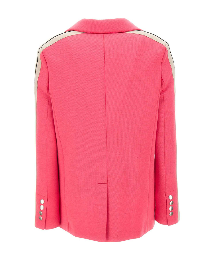 Palm Angels Single Breasted Stripe-trim Blazer In Red