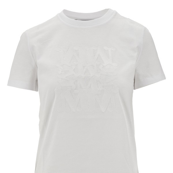 Max Mara Logo Embroidered Crewneck T-shirt In White