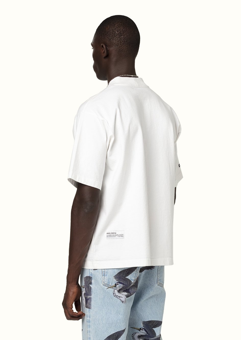 Heron Preston Round-necked Logo T-shirt In White