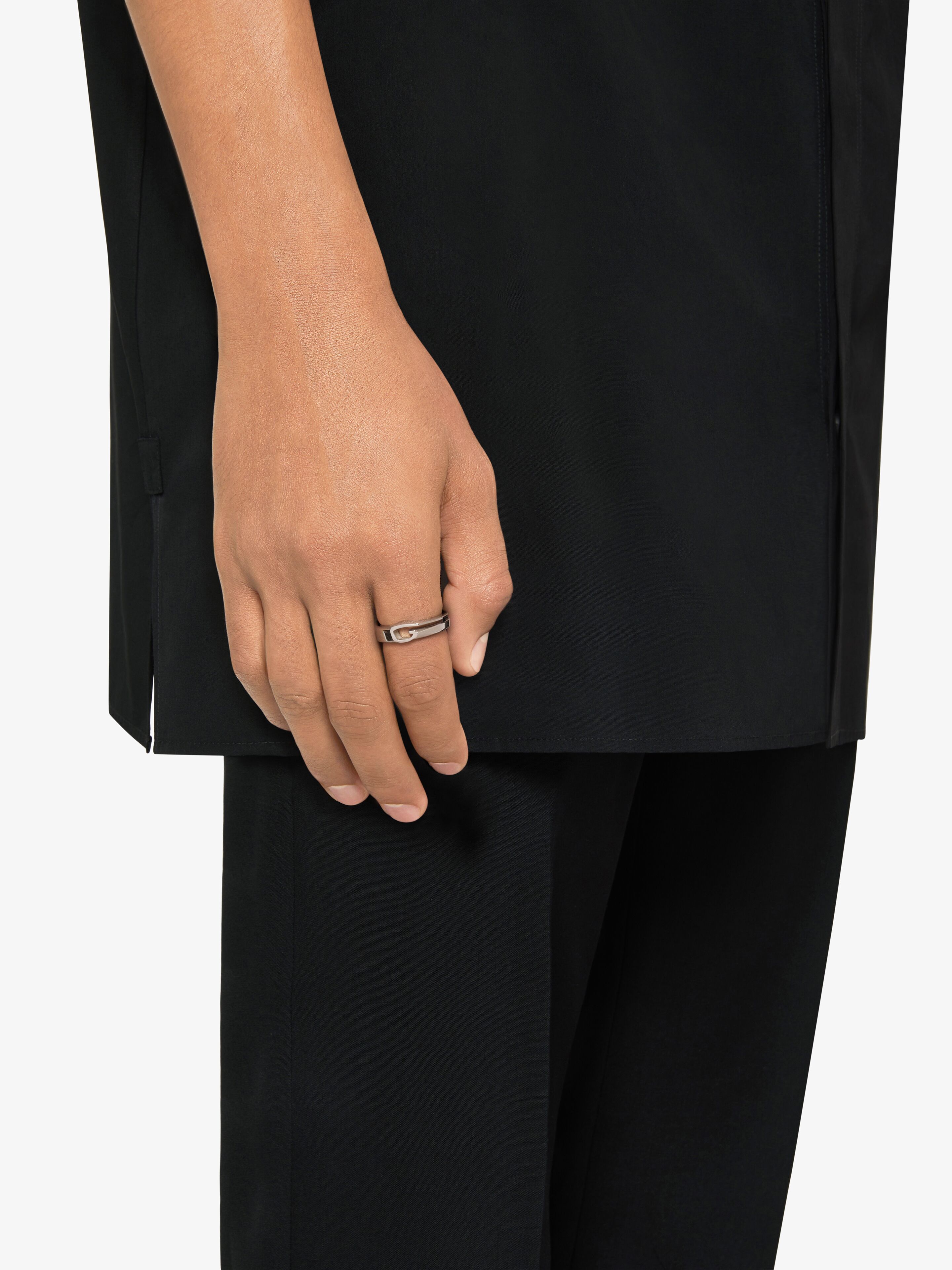 Givenchy Logo Ring In White