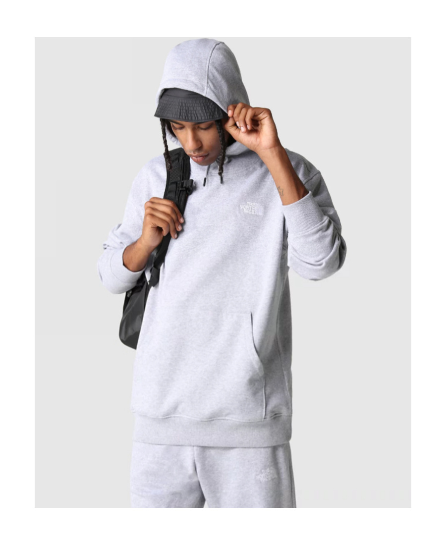 The North Face Logo Hooded Sweater In Gray