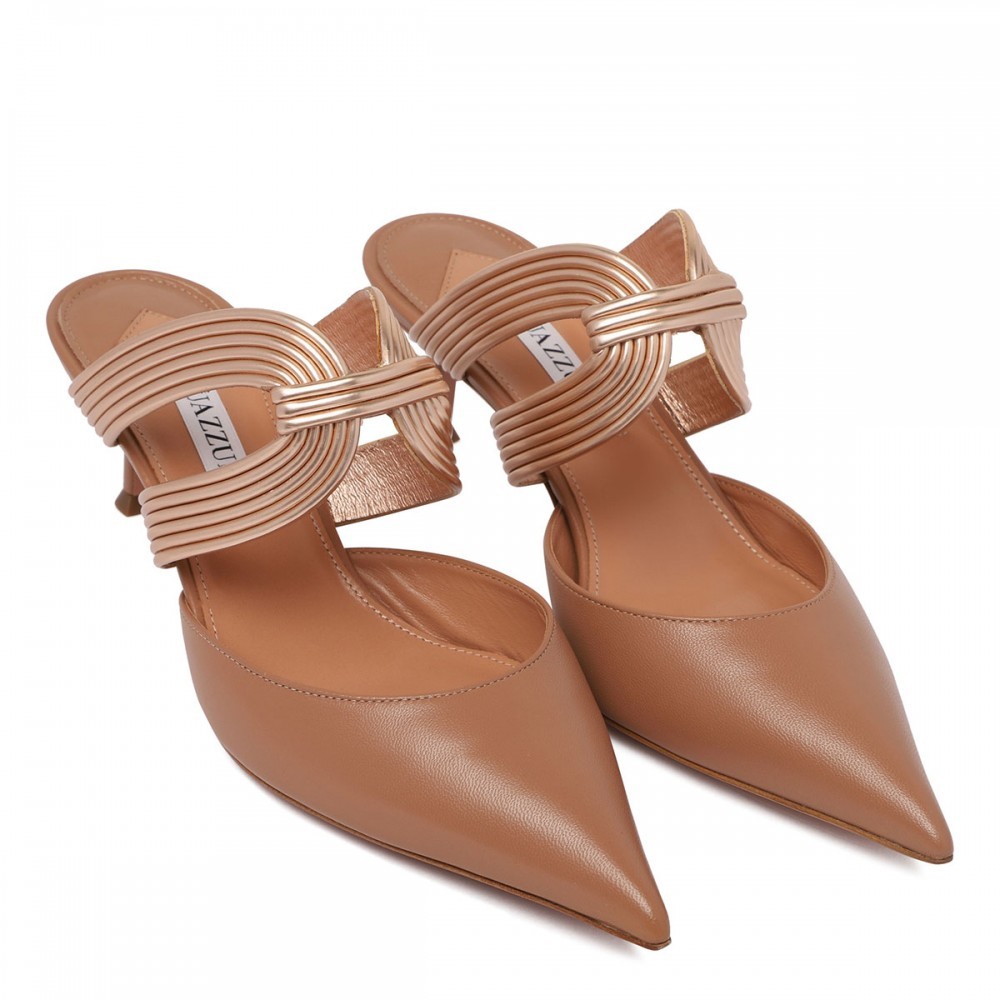 Aquazzura Esencia Mule 50 In Brown