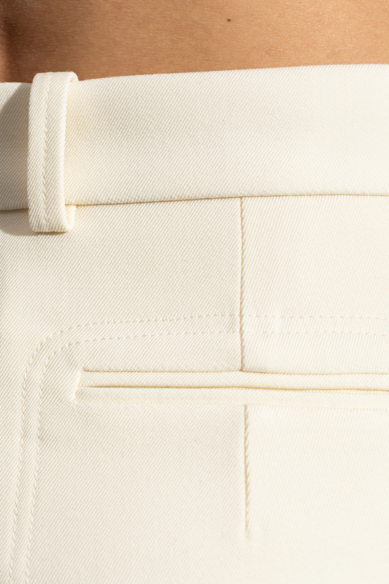 Shop Chloé Flared Trousers In Nude