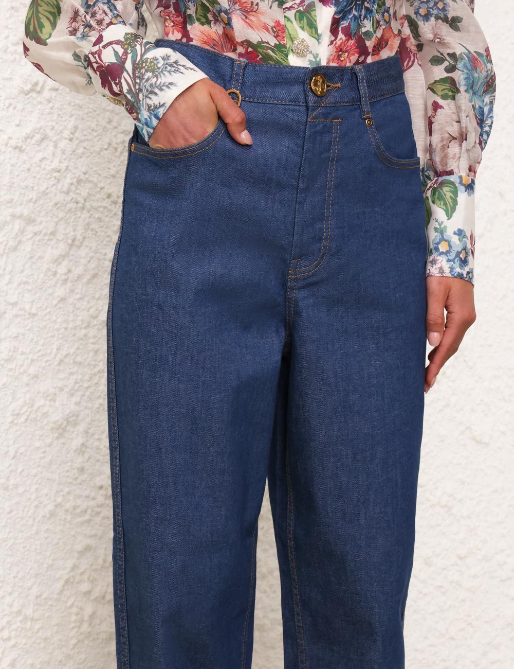 Zimmermann Belt-loop Jeans In Blue
