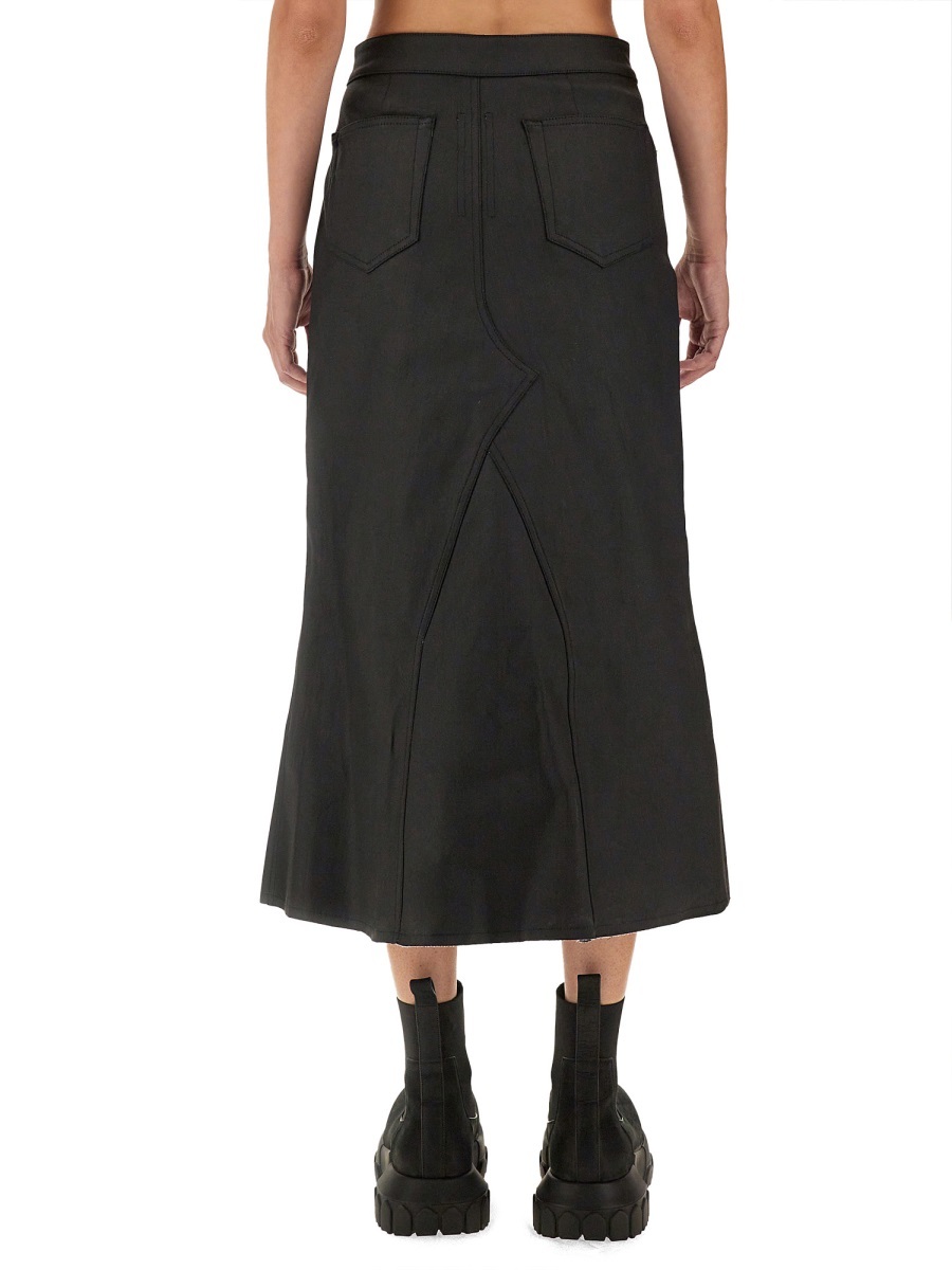 Rick Owens Women's Denim Skirt In Black