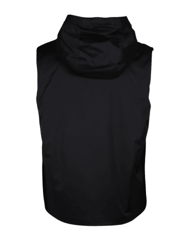 Shop Moncler Hooded Padded Gilet Jacket In Black