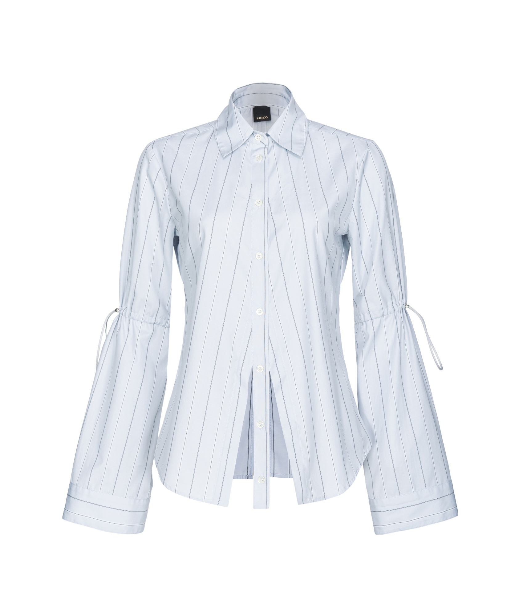 Pinko Long-sleeved Striped Shirt In White