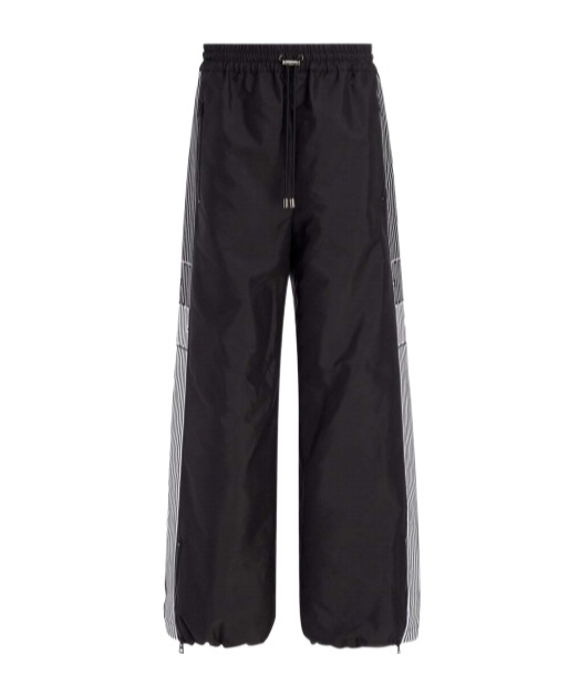Dior Logo Elastic Waist Casual Pants In Black