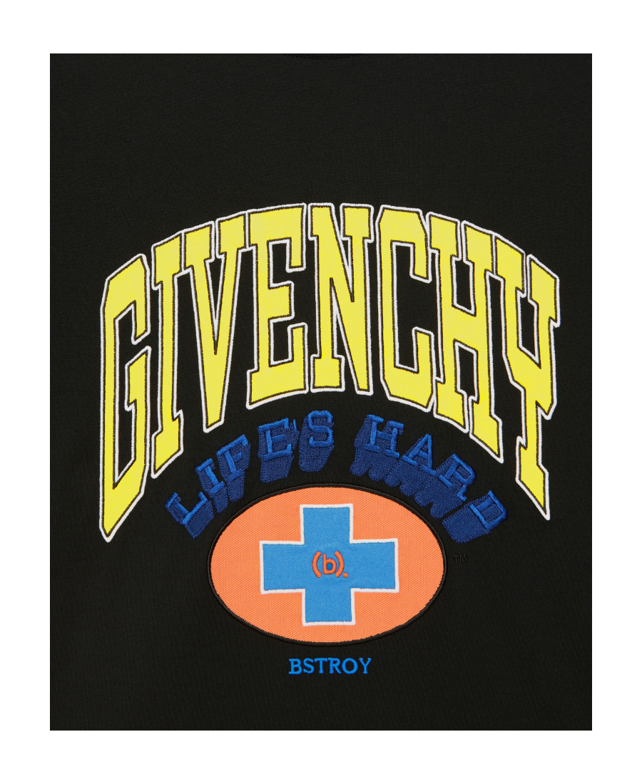 Givenchy Logo Printed Crewneck T-shirt In Black
