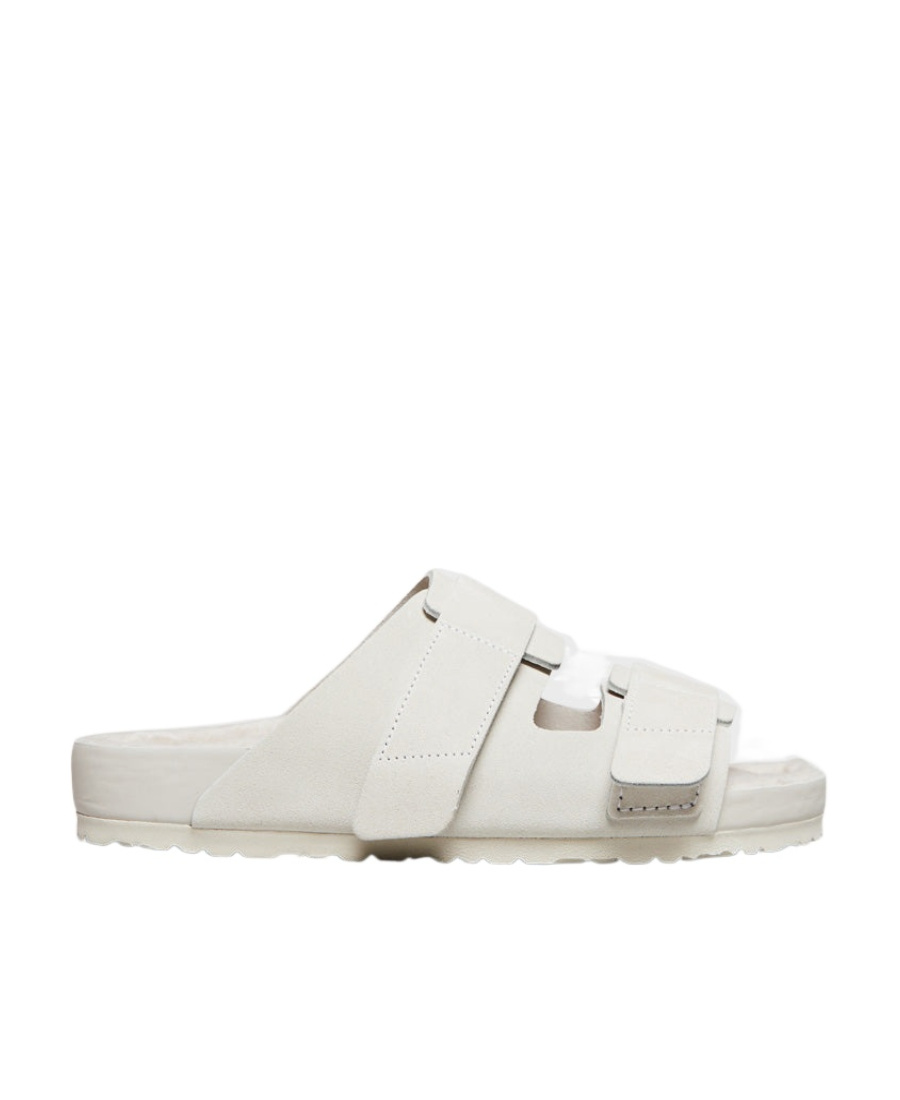 Birkenstock X Tekla Uji Suede Sandals In White