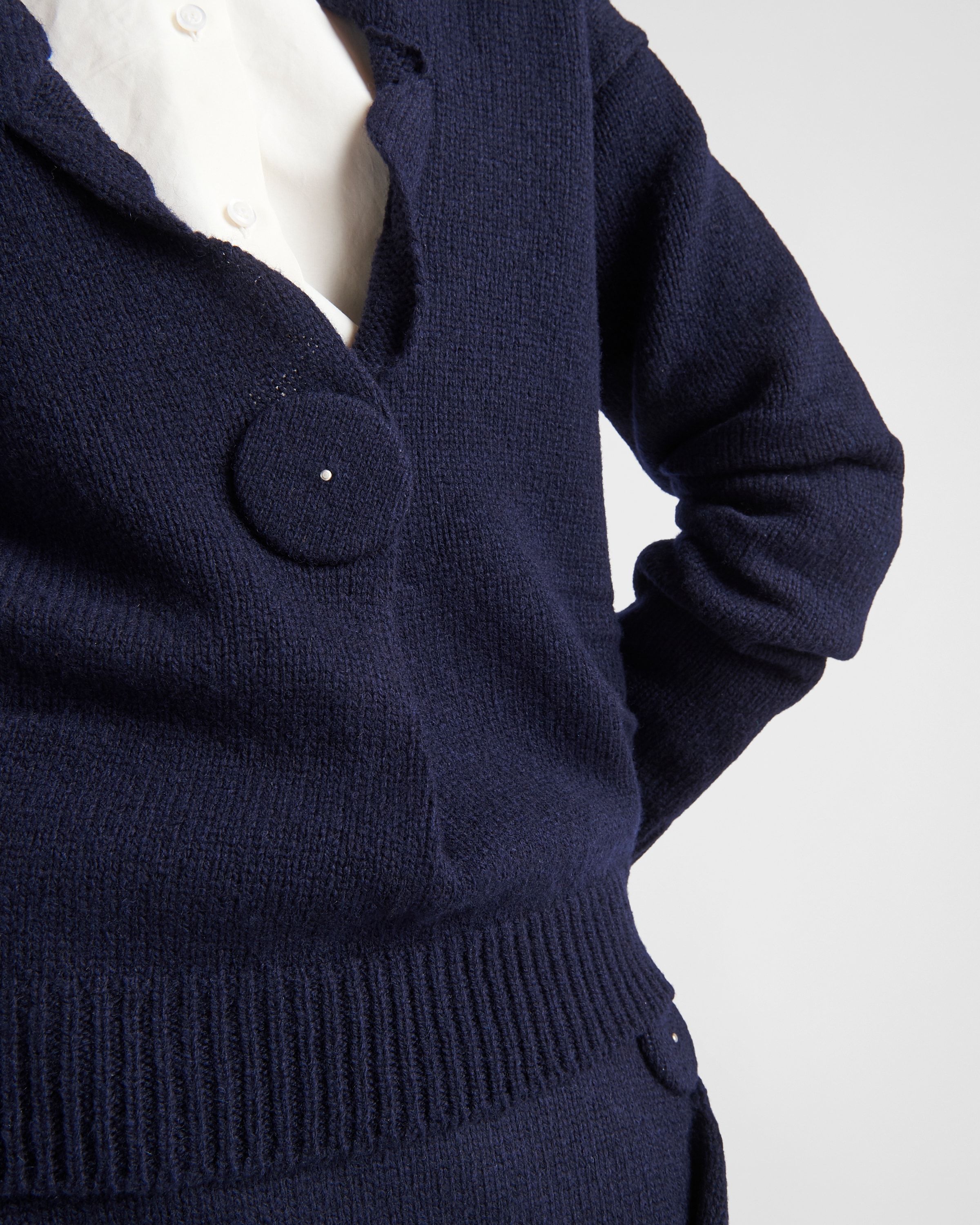 Prada Cashmere V-neck Jumper In Blue