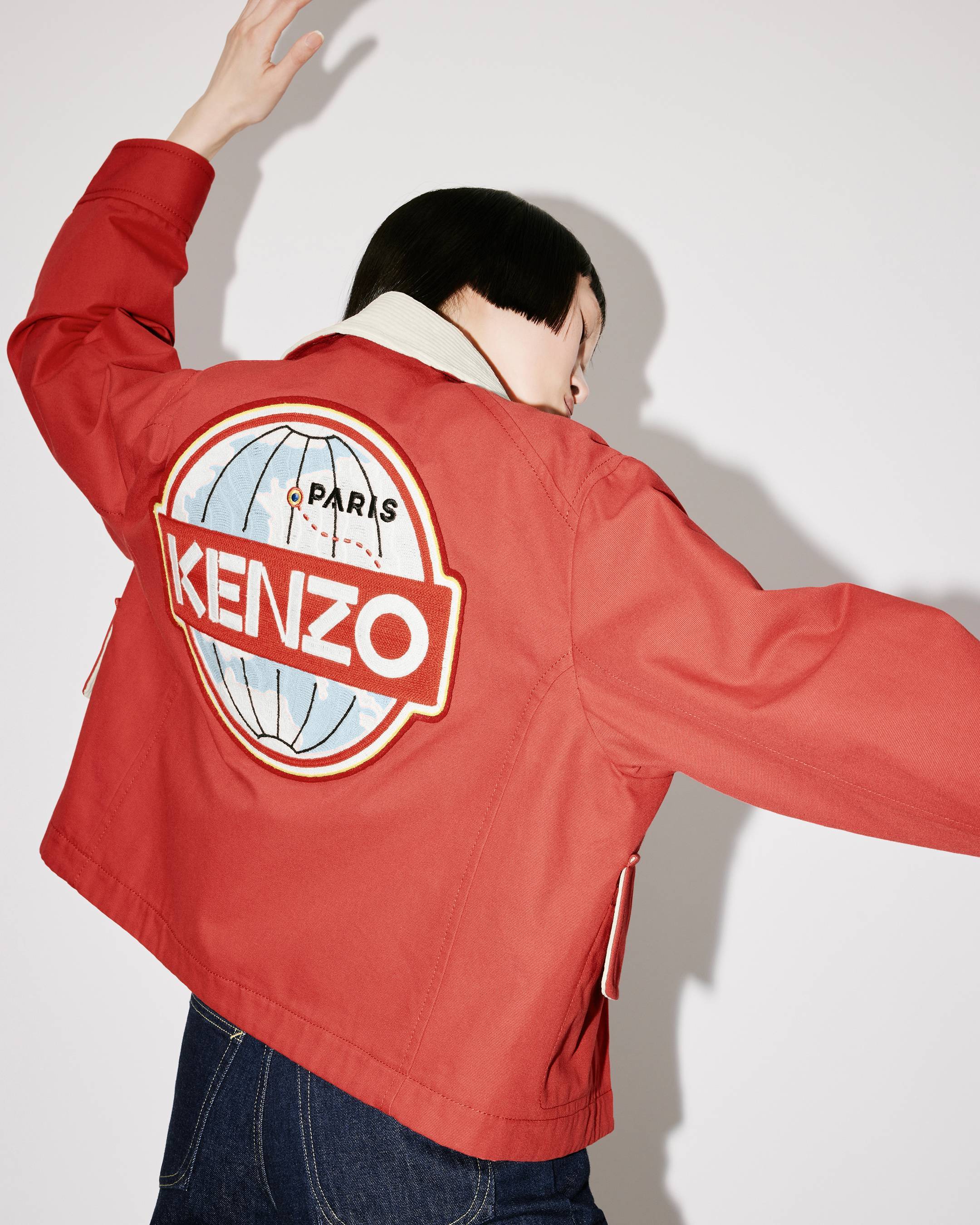 Kenzo Classic Pilot Casual Jacket In Brown