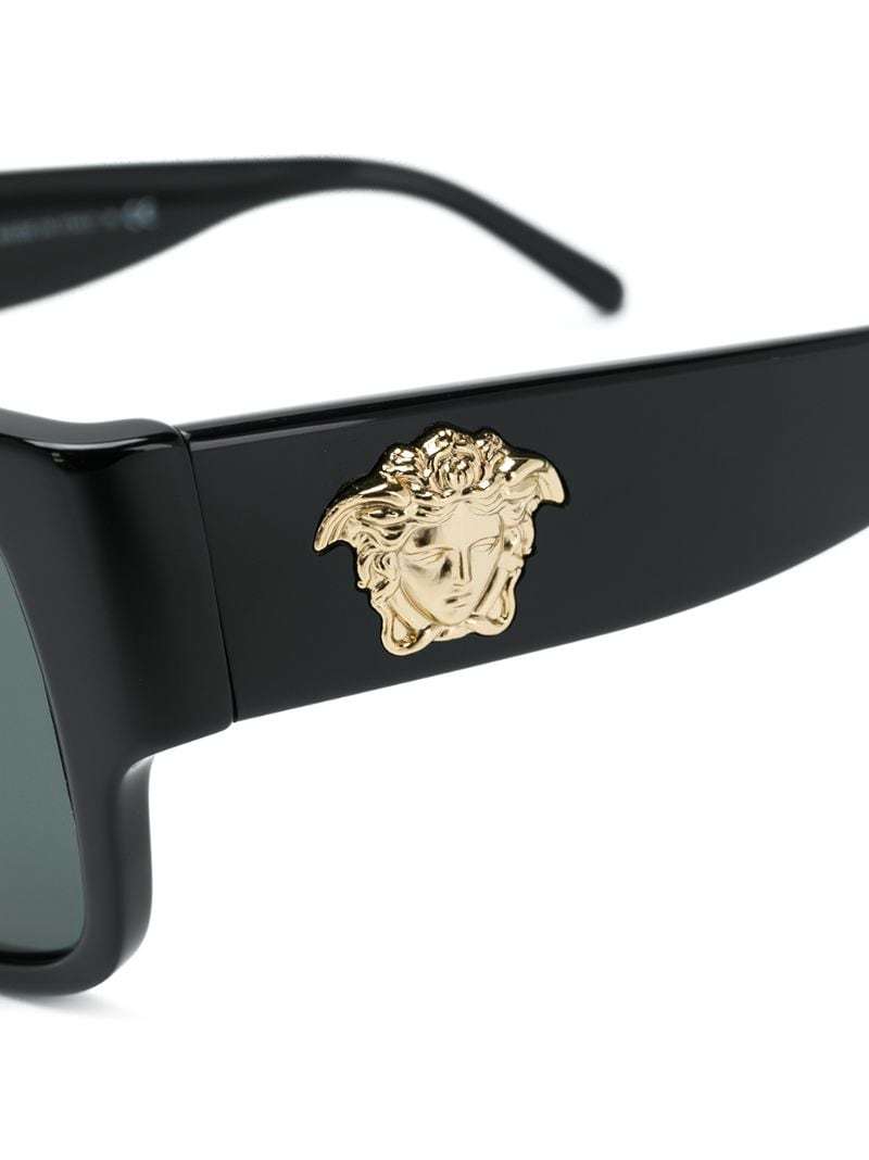 Versace Oversized Sunglasses In Black