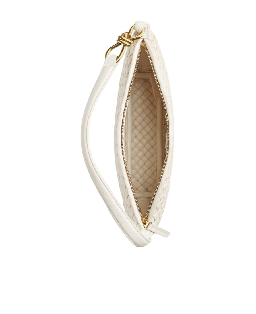 Bottega Veneta Small Woven Shoulder Bag In White