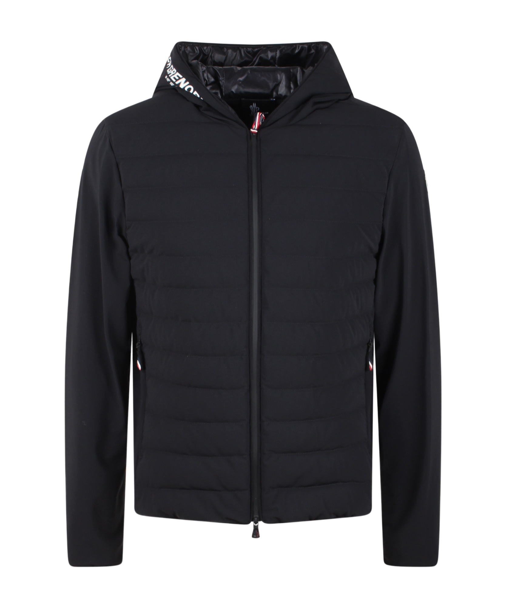 Moncler Padded Zip-up Jacket In Black