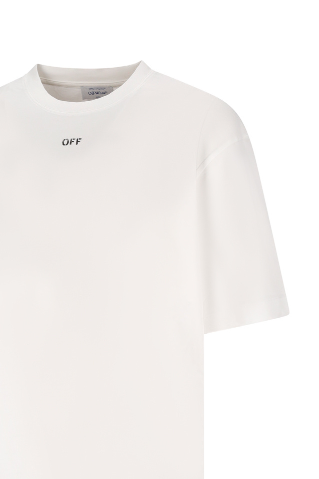 Off-white Thinkman Arrow Skate Logo Tee In White