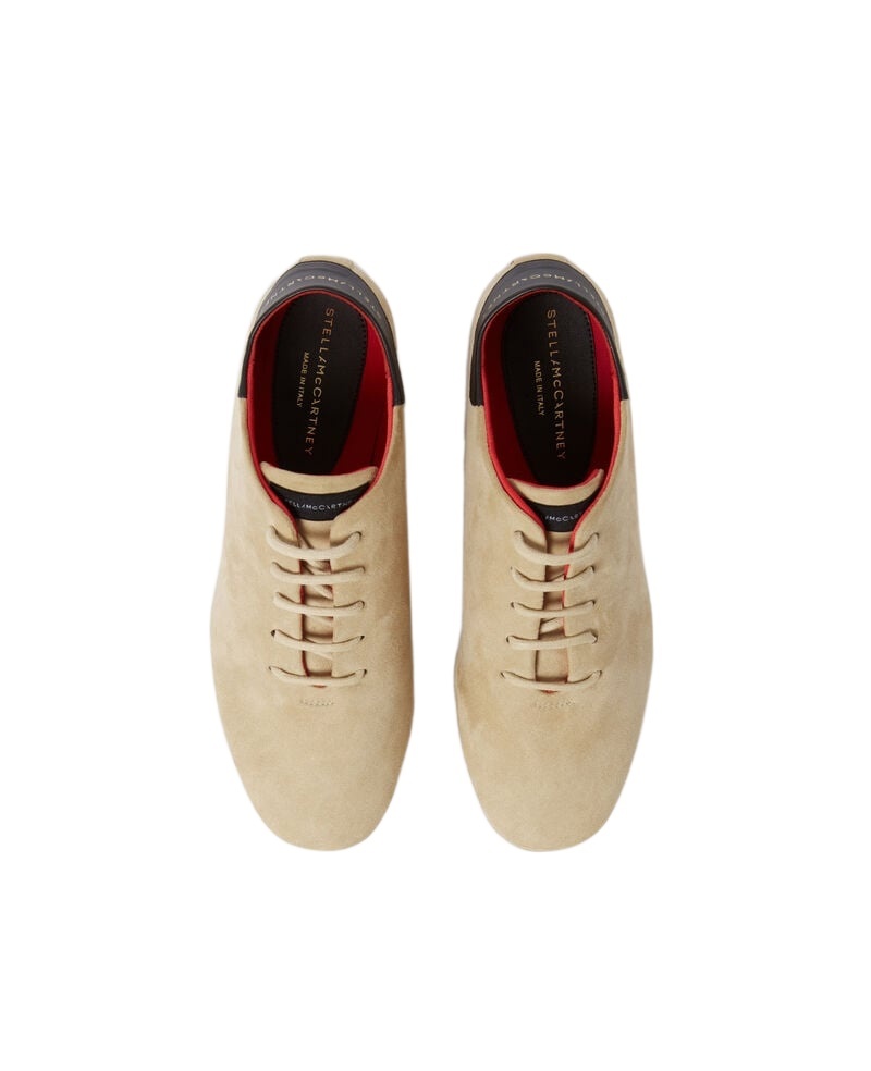 Stella Mccartney Sneak-elyse Lace-up Platforms In Sand