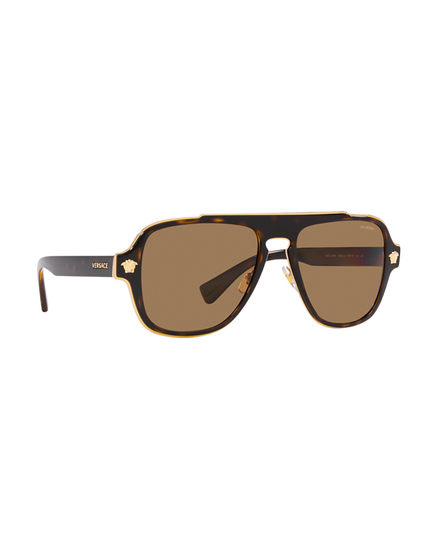 Versace Eyewear Square Frame Sunglasses In Brown