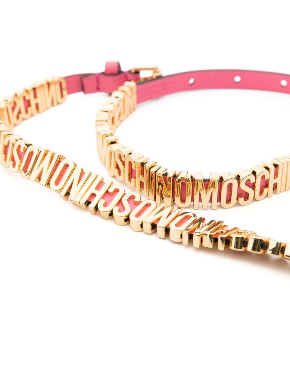 Moschino Logo Belt / Belt Chain In Nude