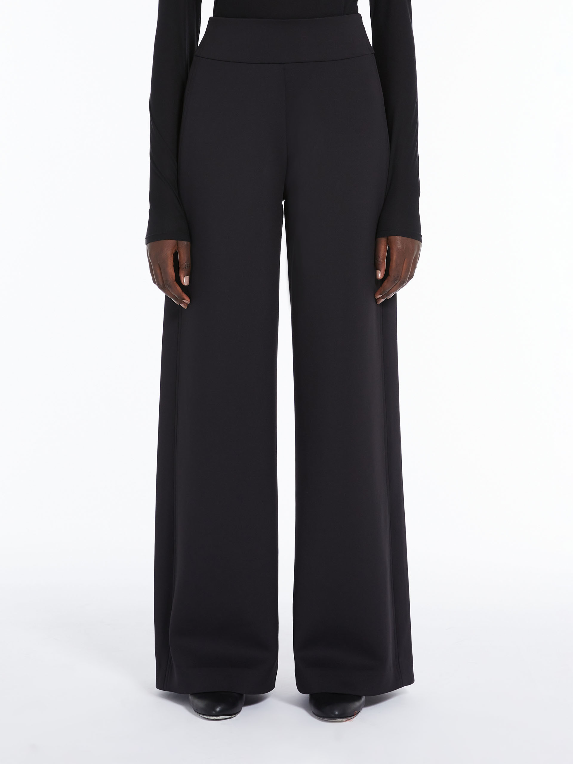 Max Mara Ninfa Wide-leg Pants In Black