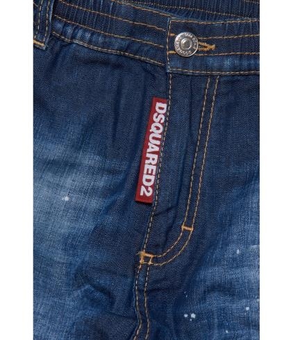 Dsquared2 Logo Stretch Waist Jeans In Blue