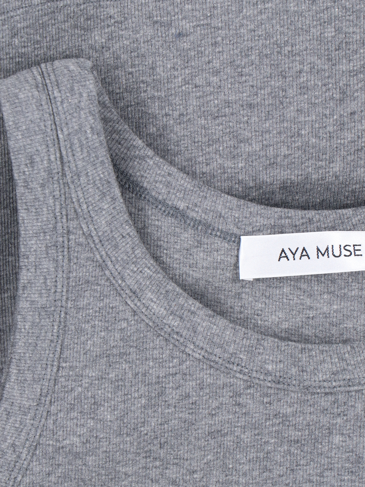 Aya Muse Scoop Neck Ribbed Tank Top In Gray