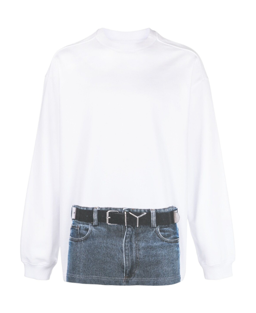 Y/project White Jean Paul Gaultier Edition Sweatshirt In Gray