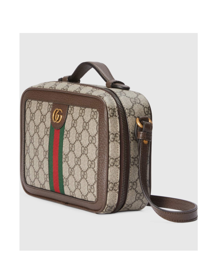 Gucci Ophidia Monogram-pattern Messenger Bag In Nude