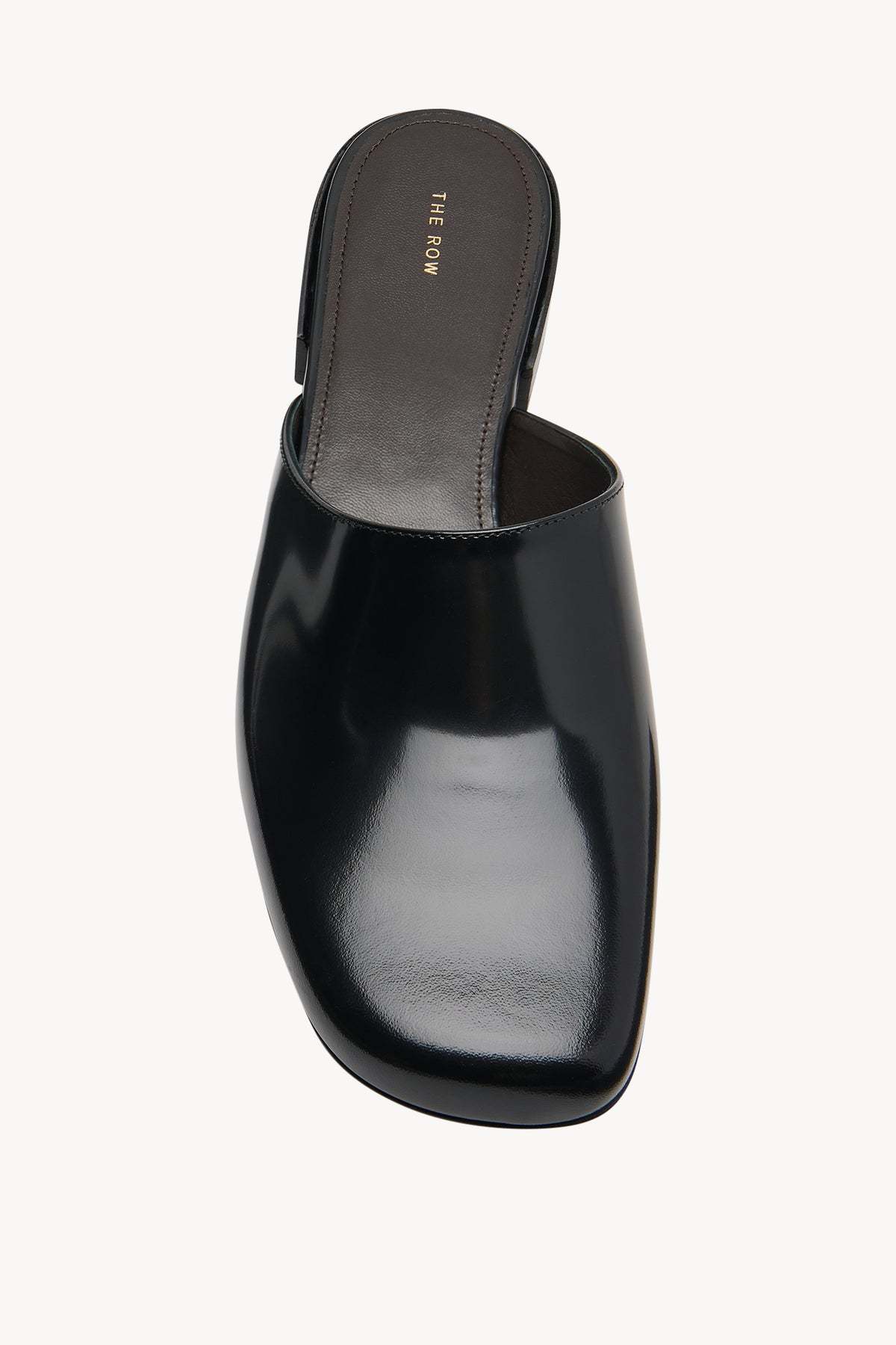 The Row Penelope Mule In Leather In Black