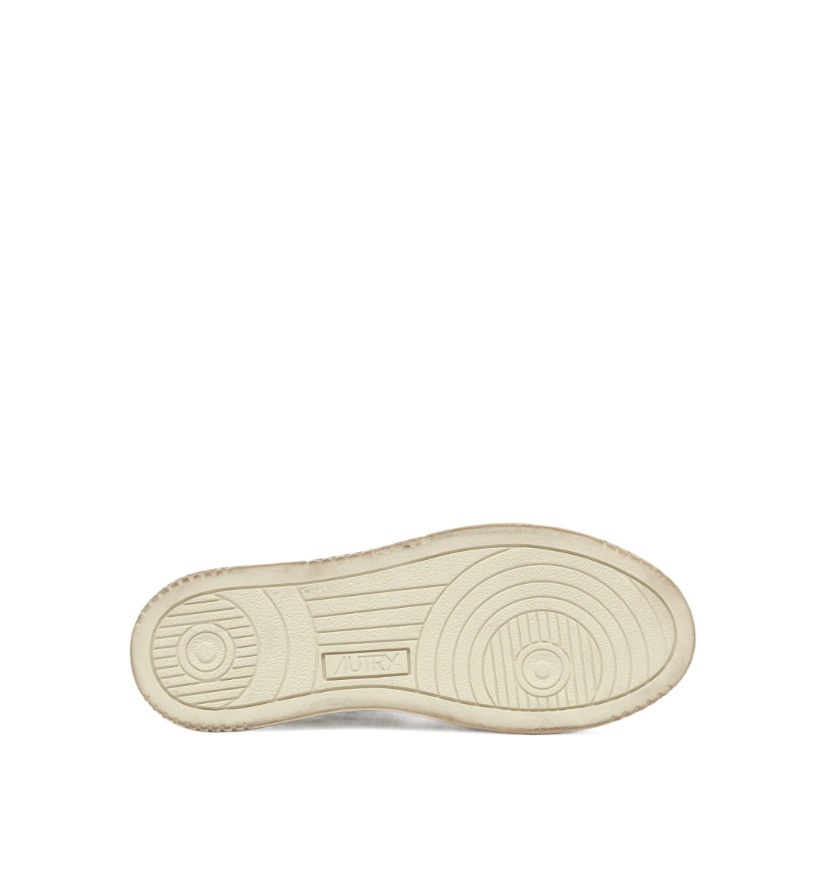 Autry 'super Vintage' Red Sneakers With Logo Patch On The Tongue And Distressed Effect In Nude