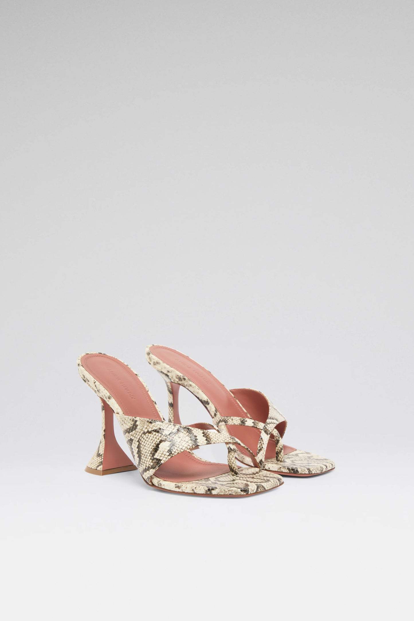 Amina Muaddi Shiona High Heel Sandals In Multi