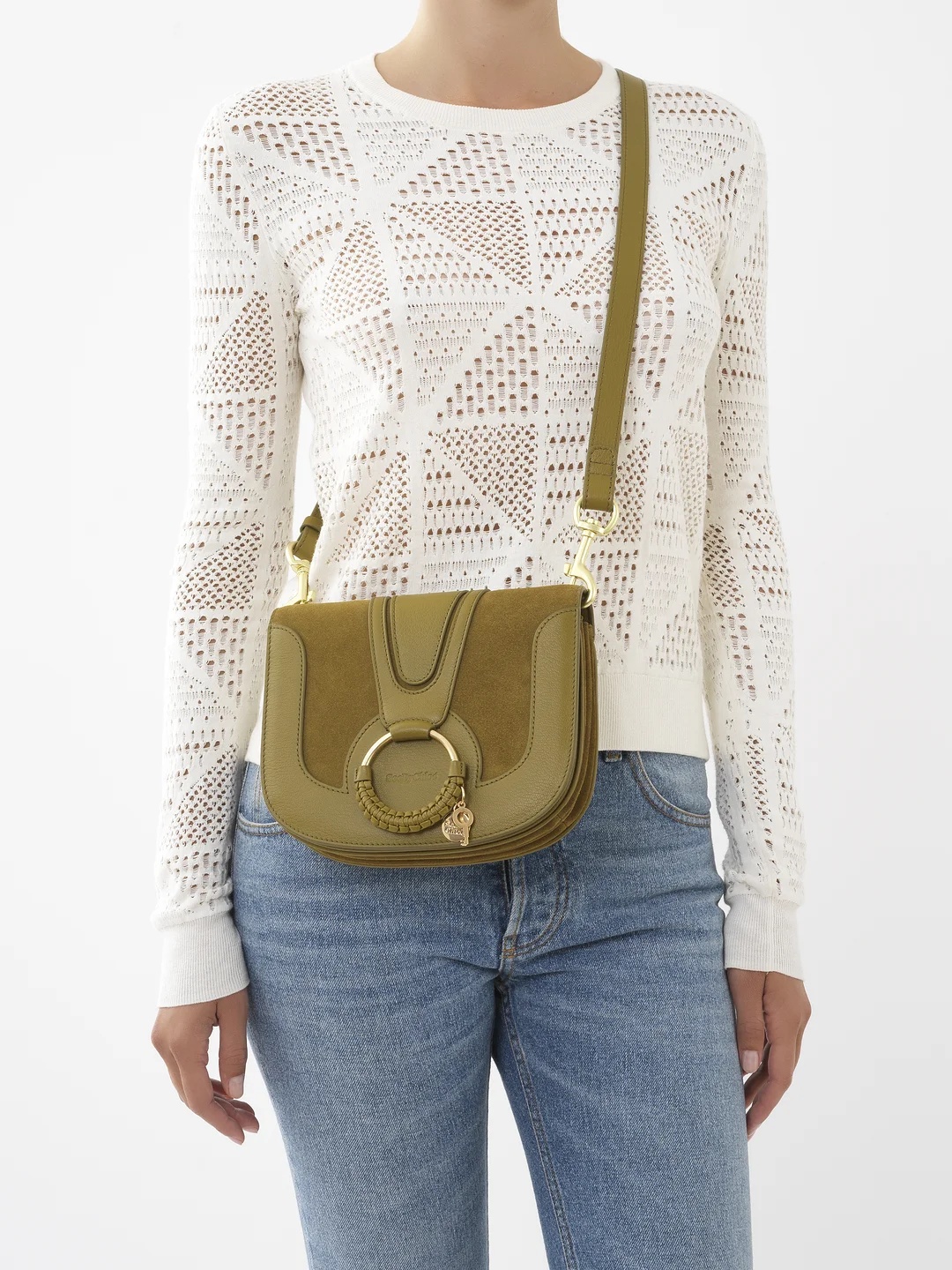 Shop See By Chloé Hana Leather Shoulder Bag In Brown