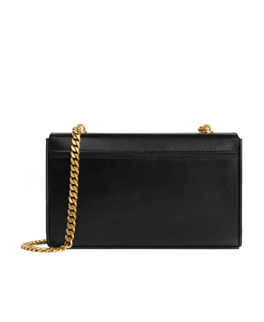 Celine Logo Shoulder Bag In Black