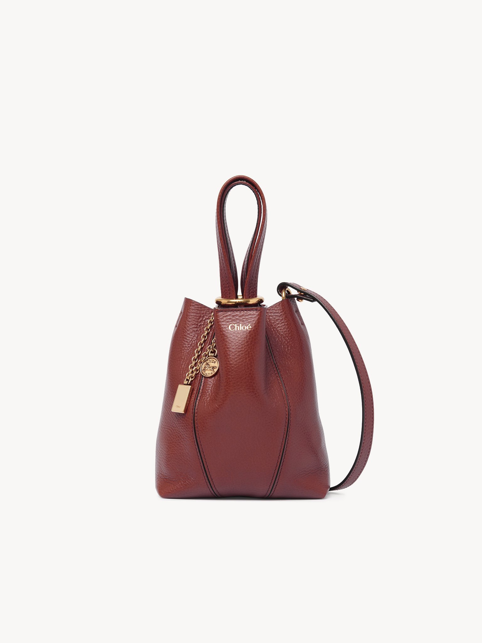 Chloé Small Spin Tote Bag In Grained Leather